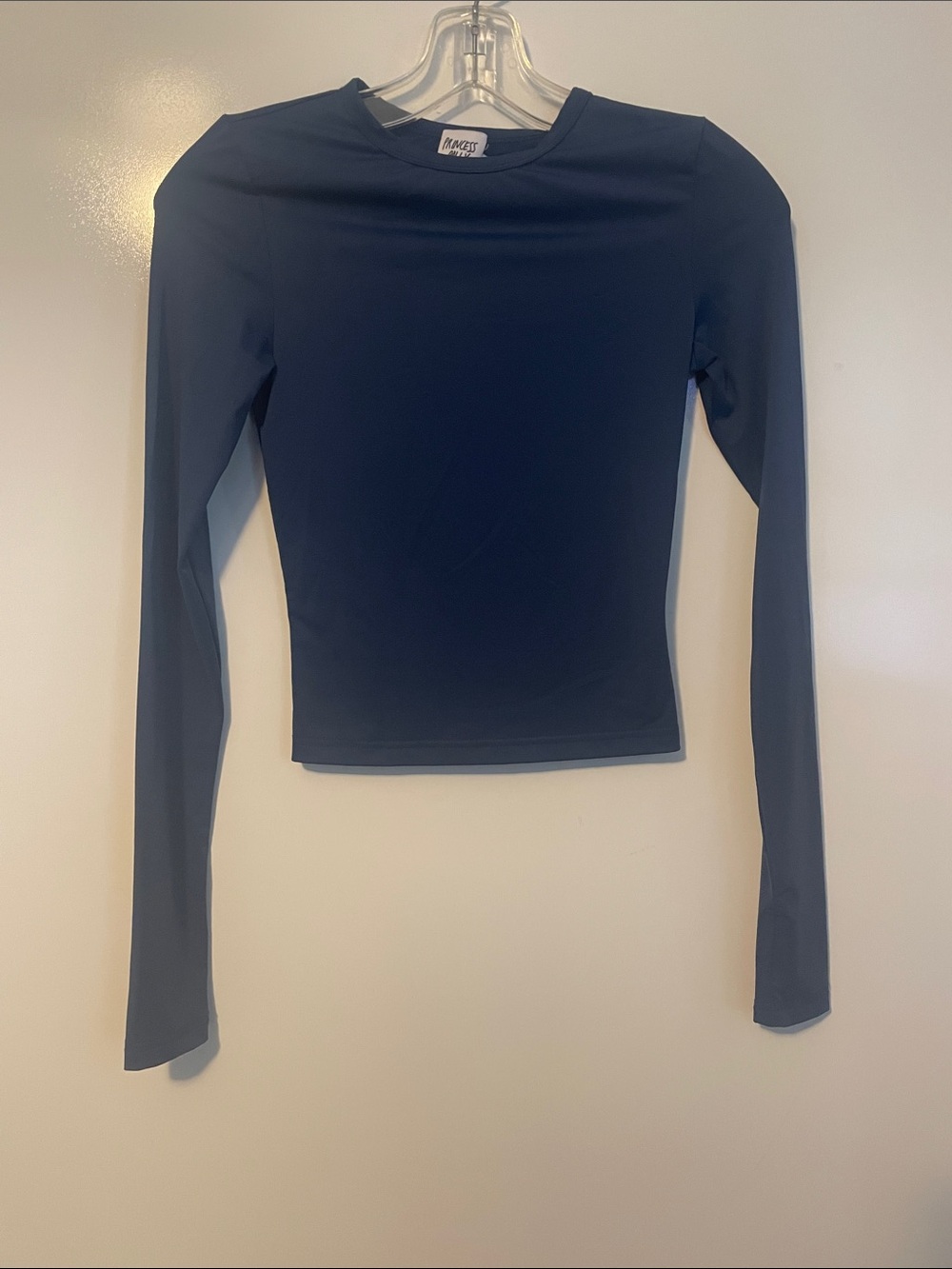 Princess Polly Light Navy Blue Nylon Crewneck Shirt Size 0
